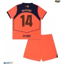 Otroški Nogometni dresi Barcelona Marcus Rashford #14 Tretji 2025-26 Kratek Rokav (+ Kratke hlače)